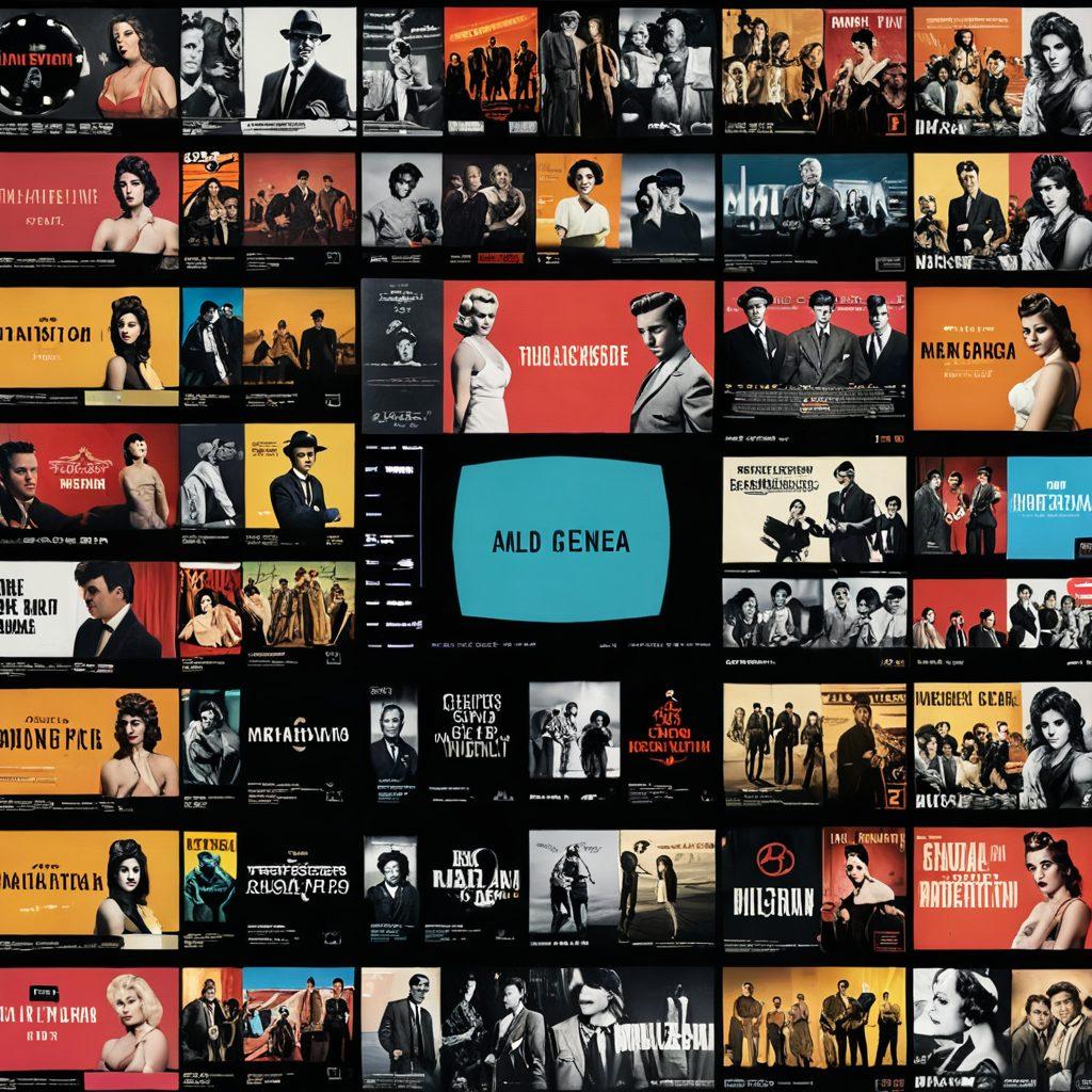 A cinematic collage depicting the evolution of X-rated films, showcasing a vintage film reel transitioning into modern digital streaming platforms. Include iconic scenes, film posters from various eras, and a backdrop of changing media landscapes. Emphasize the contrast between classic eroticism and contemporary adult themes, with bold colors and a dynamic composition. Include subtle hints of censorship and media impact. vibrant colors. super-realistic.